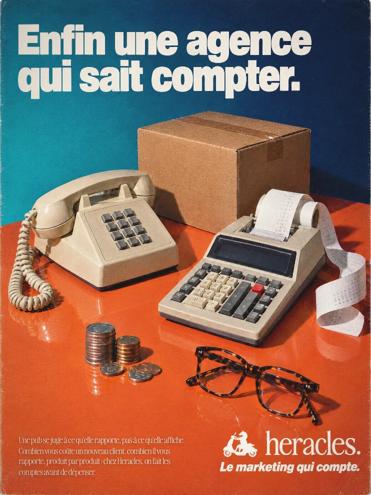 Publicité Heracles : Enfin une agence qui sait compter.